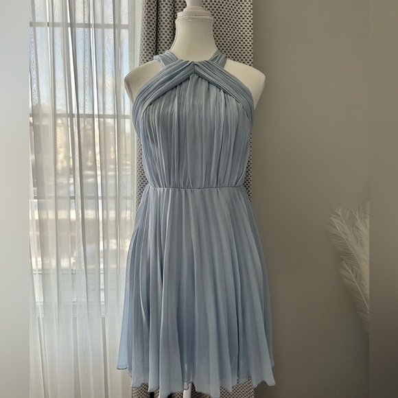 ASOS Cross-back Mini Dress (NEW) - Light blue - Picture 2 of 7